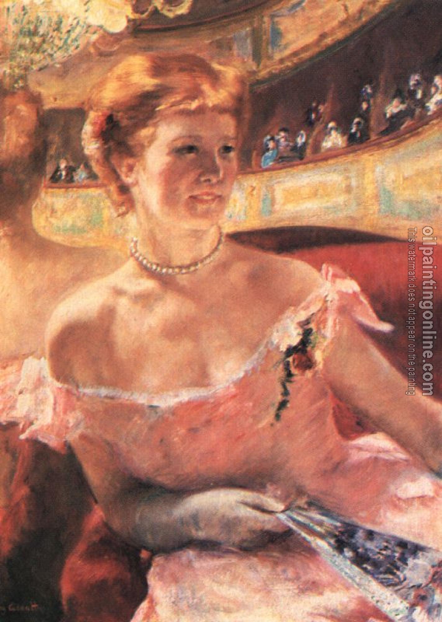 Cassatt, Mary - Lydia in a Loge Wearing a Pearl Necklace